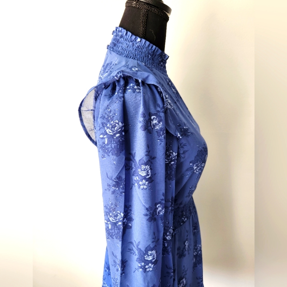 Floral Print Ruffled Mini Dress - Picture 8 of 13